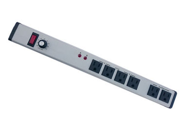 Aluminium Alloy Adjustable Timer Daya Outlet PDU Power Bar Dengan Enam Cara