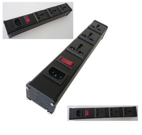 Kabinet Unit Distribusi Daya PDU Dengan Saklar / Universal 3 Outlet Power Bar