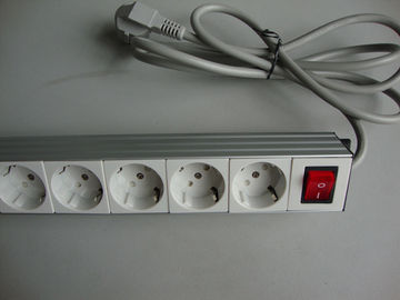 Eurpean Multiple Socket Power Strip Bar Dengan Kabel Ekstensi / E &amp;amp; F Joint Plug 12 Jack