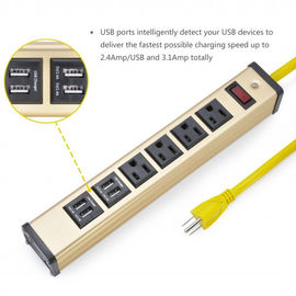 Multi Outlet Desktop Power Strip Dengan USB, Slim Power Bar Dengan USB Charger