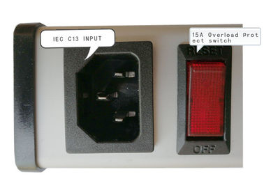 Hardwired 3 Outlet Power Strip Bar Horizontal PDU Untuk Kabinet Bawah / Dapur