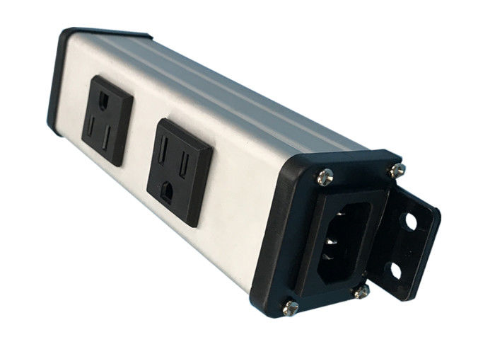Twin Aluminium Shell Workbench Power Strip Dengan 4 Wadah / Kabel Ekstra Panjang