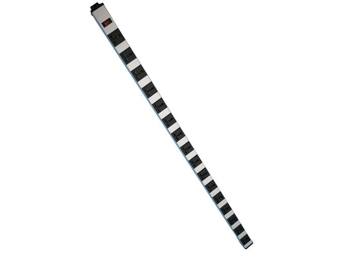 48 Inch Tugas berat Universal Metal Power Strip PDU 16 Way Untuk Penggunaan Transformer / Adaptor