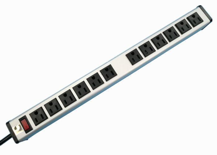 12 Plug Multi Outlet Daya Jalur Surge Protector, 12 Socket Ekstensi Timbal UL Terdaftar