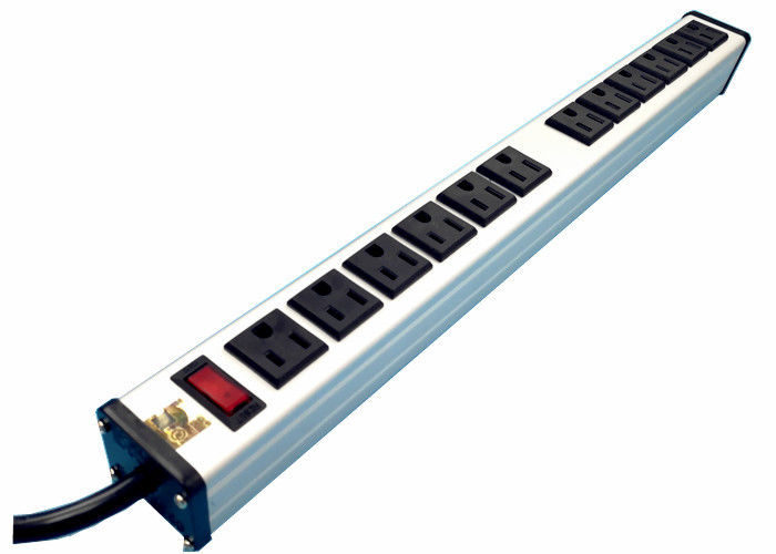 12 Plug Multi Outlet Daya Jalur Surge Protector, 12 Socket Ekstensi Timbal UL Terdaftar