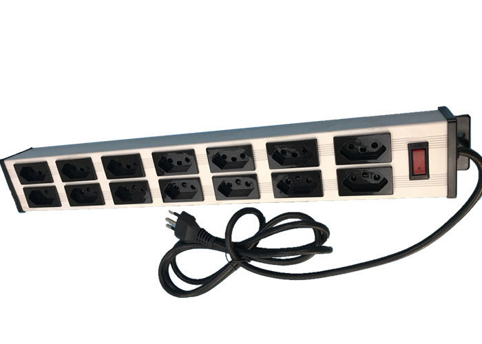 Listrik 14 Cara 19 "Brasil Multi Socket Kabel Ekstensi Dengan Switch 10 Amp 250V