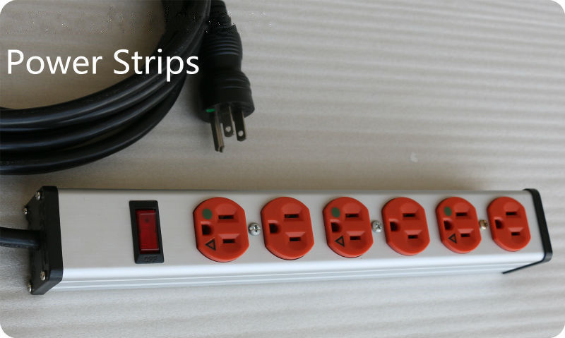 15 Ft Multi Outlet Daya Strip 6 Plug Rumah Sakit Kelas, Mountable Power Bar Berat Badan Rendah