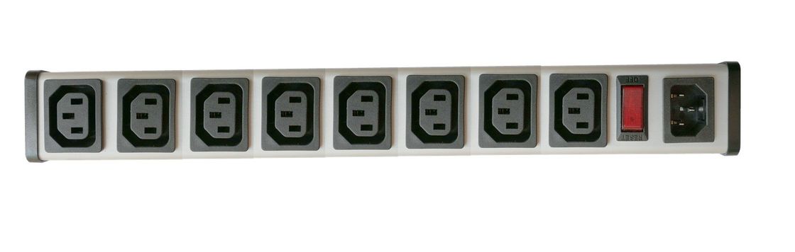 UL C-UL list IEC 8Way 15a overload protector Outlet Power Strip, Aluminium Alloy PDU Power Distribution Unit