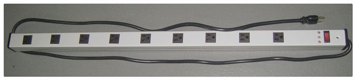 15A 9 Outlet Slim Plug Power Strip, 36 "Daya Listrik Bar Dengan Perlindungan Surge