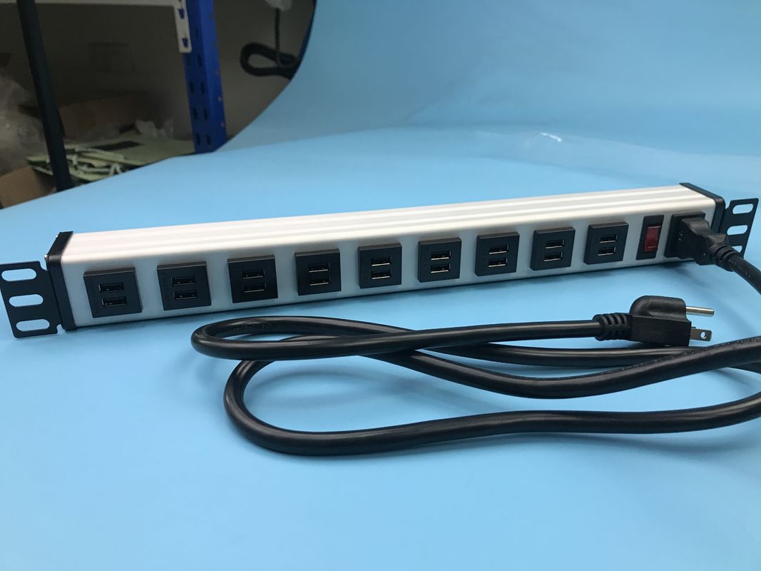 Smart 18 Dual Port Usb Strip Daya Untuk iPad / iPhone / Ponsel Pintar 5VDC 2.1A